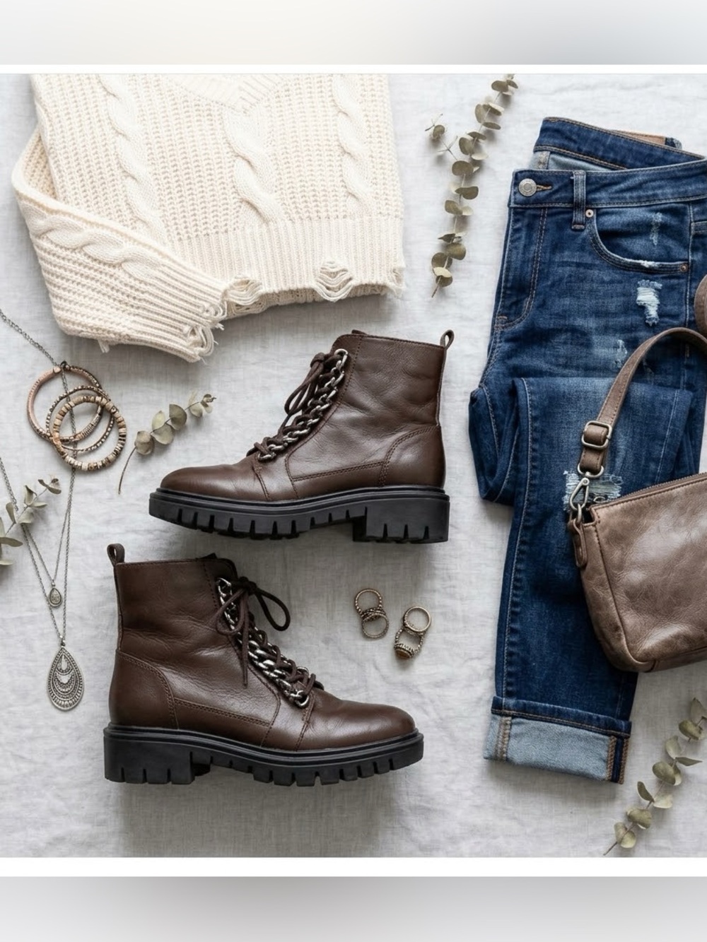 Brusque Brown Leather Women's Boots